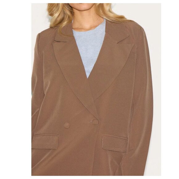 Pretty Little Thing Women's Double Breasted Oversized Boxy Fit Blazer Size 10 - Picture 2 of 10